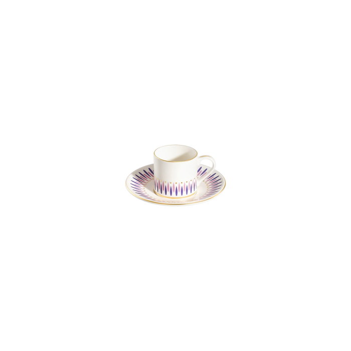 Hermia Juego de Tazas de Café Palm - Purple en Porcelana de 4 Piezas